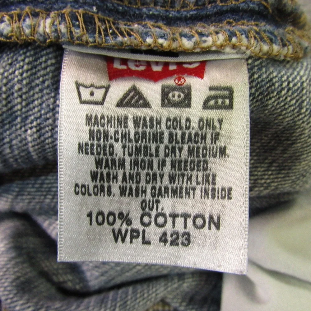 Levis 501 Jeans Mens 36x36 Original Straight Leg Blue‎ Denim Button Fly Classic